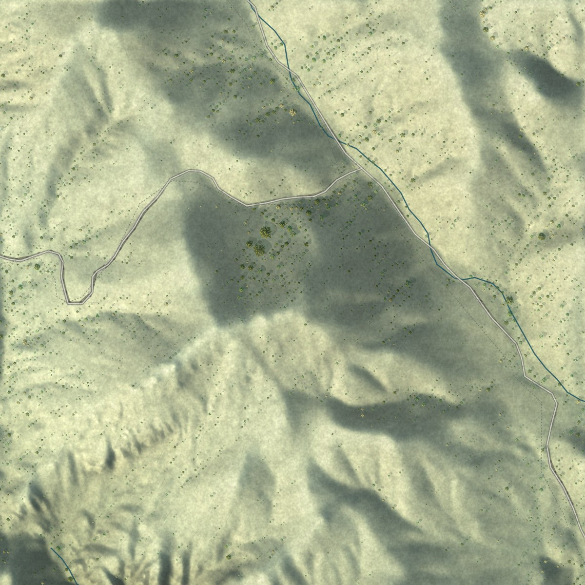Second close-up of the map of Kingston, Utah print showing more streets and buildings