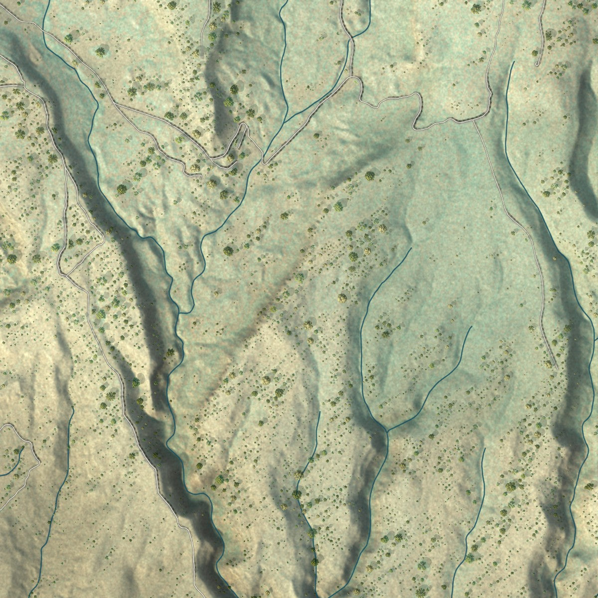 Close-up of the map of La Sal, Utah print showing street and building detail