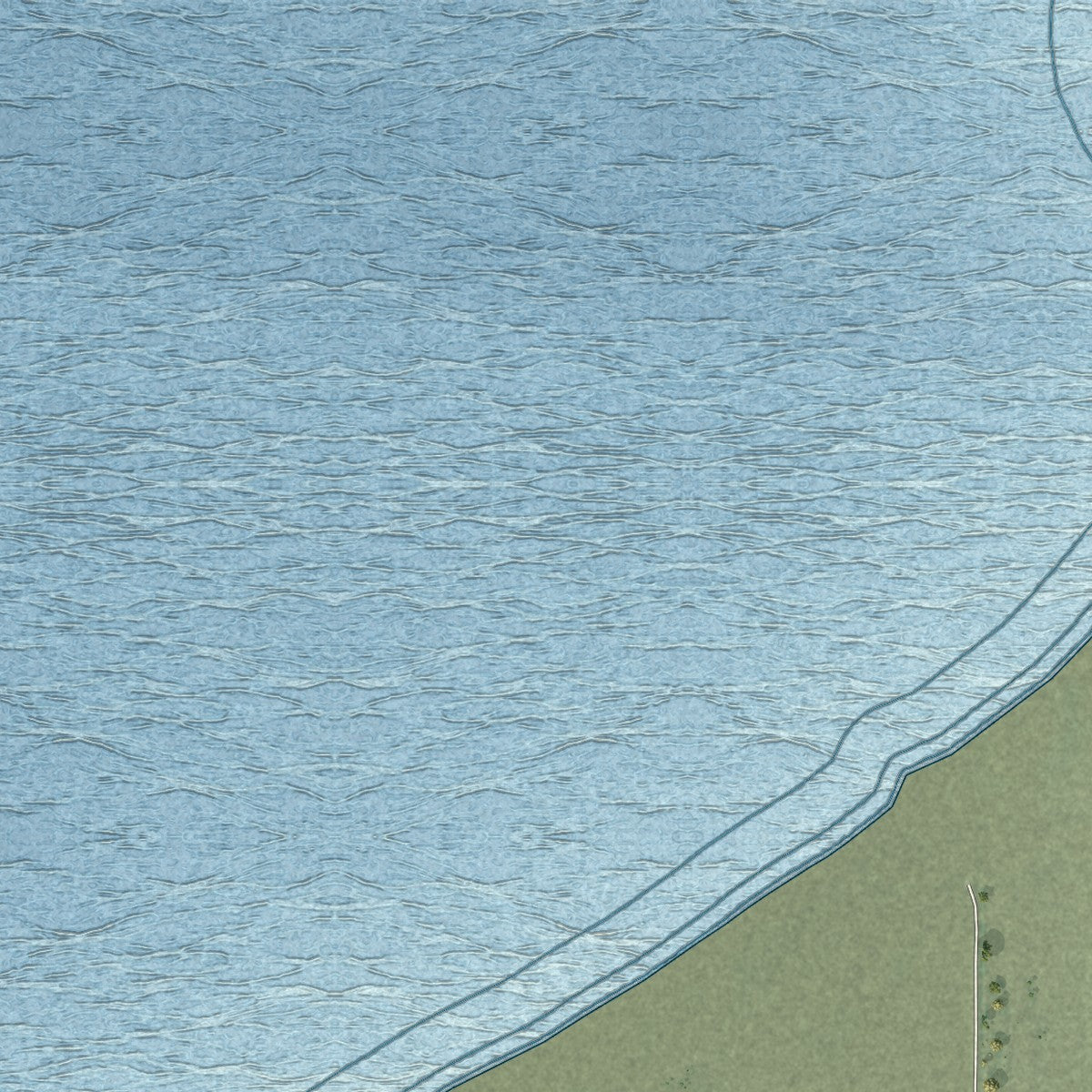 Close-up of the map of Lake Shore, Utah print showing street and building detail