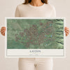 Map of Layton, Utah, 12 x 18 inch unframed archival matte print