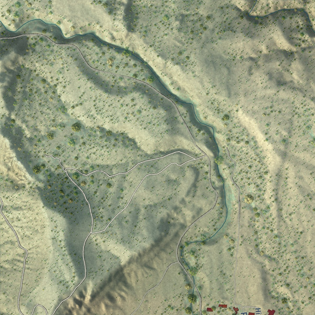 Close-up of the map of Leeds, Utah print showing street and building detail