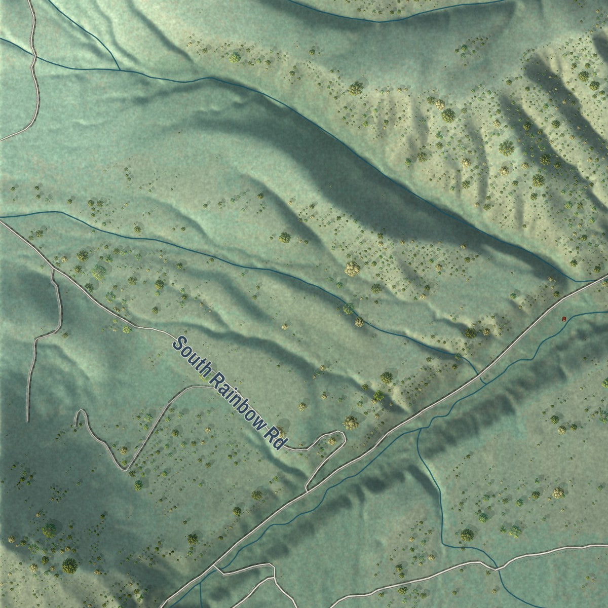 Close-up of the map of Marysvale, Utah print showing street and building detail
