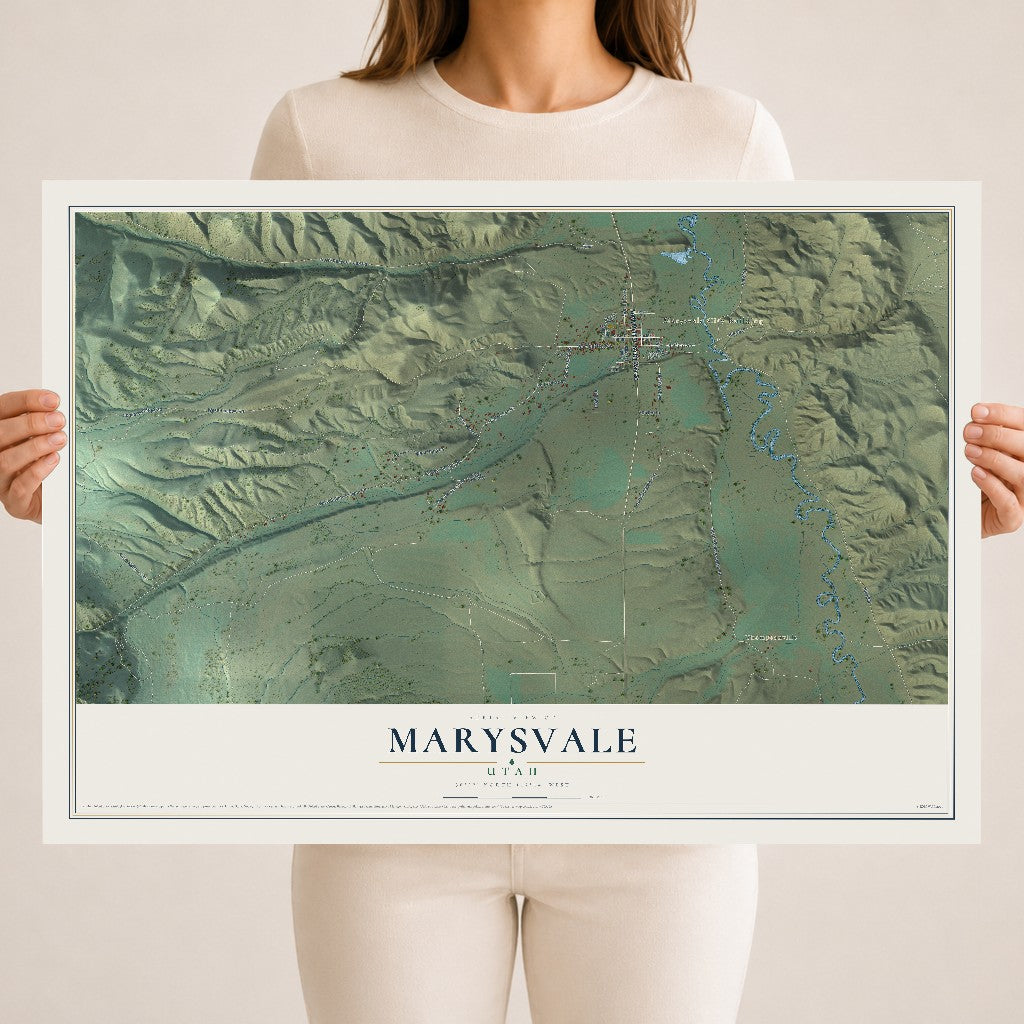 Map of Marysvale, Utah, 18 x 24 inch unframed archival matte print