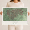 Map of Midvale, Utah, 12 x 18 inch unframed archival matte print
