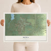 Map of Mona, Utah, 12 x 18 inch unframed archival matte print