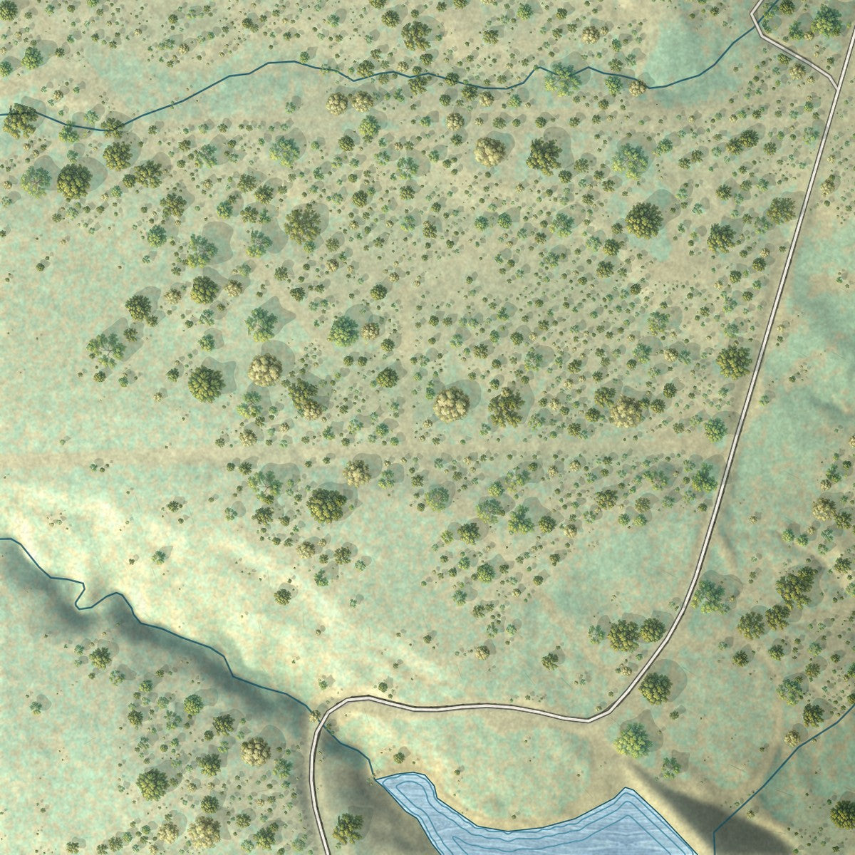 Second close-up of the map of Monticello, Utah print showing more streets and buildings