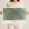 Map of Murray, Utah, 12 x 18 inch unframed archival matte print