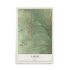 Map of Naples, Utah, 12 x 18 inch unframed archival matte print