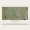 Newcastle, Utah map print, the full design