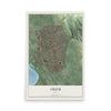 Map of Orem, Utah, 12 x 18 inch unframed archival matte print