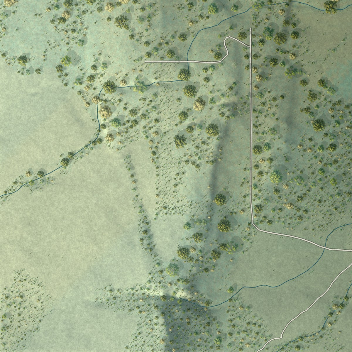 Second close-up of the map of Panguitch, Utah print showing more streets and buildings
