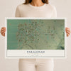 Map of Paragonah, Utah, 12 x 18 inch unframed archival matte print