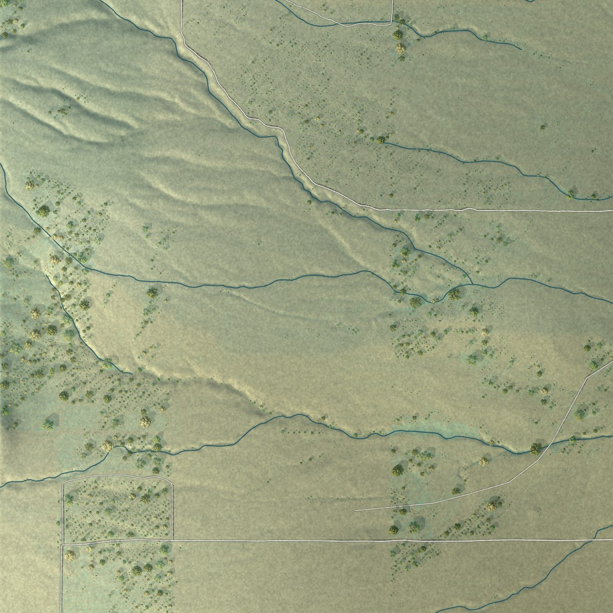 Second close-up of the map of Rush Valley, Utah print showing more streets and buildings
