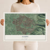 Map of Sandy, Utah, 12 x 18 inch unframed archival matte print
