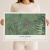 Map of Santaquin, Utah, 12 x 18 inch unframed archival matte print