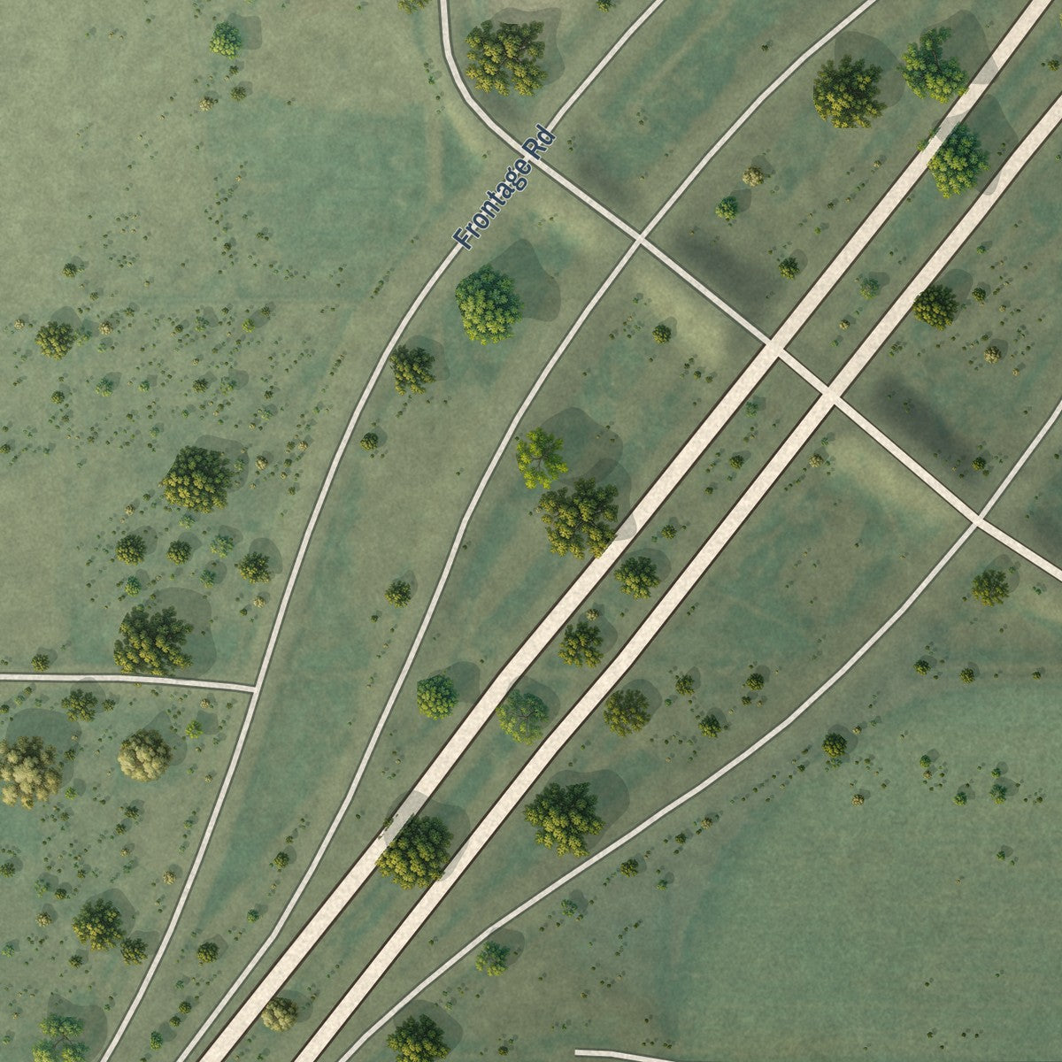 Second close-up of the map of Scipio, Utah print showing more streets and buildings