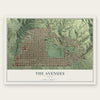 The Avenues, Utah map print, the full design
