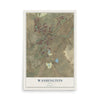 Map of Washington, Utah, 12 x 18 inch unframed archival matte print