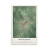 Map of Blackstone, Virginia, 12 x 18 inch unframed archival matte print
