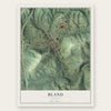 Bland, Virginia map print, the full design