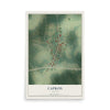 Map of Capron, Virginia, 12 x 18 inch unframed archival matte print