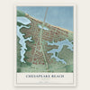 Chesapeake Beach, Virginia map print, the full design
