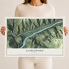 Map of Clinchport, Virginia, 12 x 18 inch unframed archival matte print