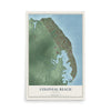 Map of Colonial Beach, Virginia, 12 x 18 inch unframed archival matte print