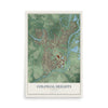 Map of Colonial Heights, Virginia, 12 x 18 inch unframed archival matte print