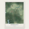 Disputanta, Virginia map print, the full design