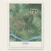 Enon, Virginia map print, the full design