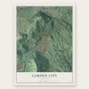 Garden City, Virginia map print, the full design