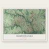 Hampton Oaks, Virginia map print, the full design