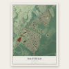 Hayfield, Virginia map print, the full design