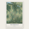 Heathsville, Virginia map print, the full design
