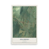 Map of Hillsboro, Virginia, 12 x 18 inch unframed archival matte print