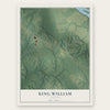 King William, Virginia map print, the full design