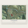Lafayette, Virginia map print, the full design