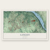 Langley, Virginia map print, the full design