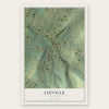 Linville, Virginia map print, the full design