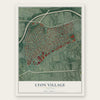 Lyon Village, Virginia map print, the full design