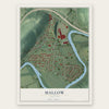Mallow, Virginia map print, the full design