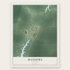 Mathews, Virginia map print, the full design