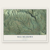 Max Meadows, Virginia map print, the full design