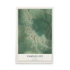 Map of Pamplin City, Virginia, 12 x 18 inch unframed archival matte print