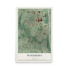 Map of Woodburn, Virginia, 12 x 18 inch unframed archival matte print