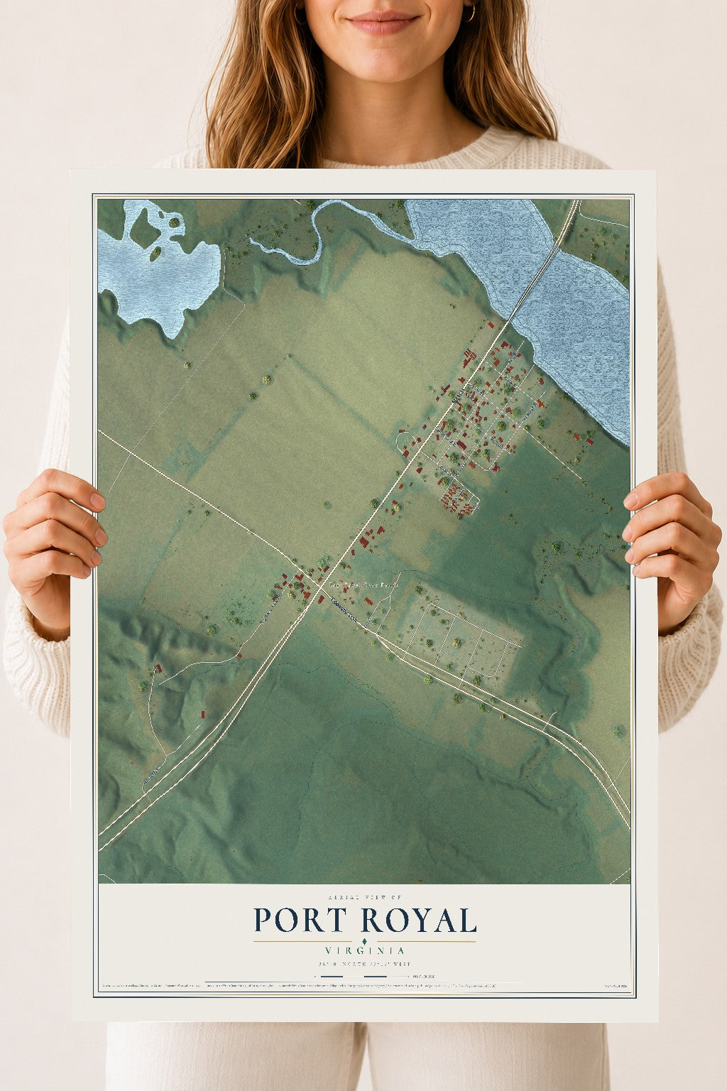 Map of Port Royal, Virginia, 18 x 24 inch unframed archival matte print