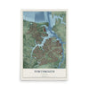 Map of Portsmouth, Virginia, 12 x 18 inch unframed archival matte print