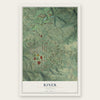 Riner, Virginia map print, the full design