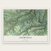 Snowville, Virginia map print, the full design